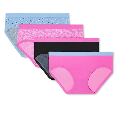 Lot de 4 culottes à taille basse sans coutures No Boundaries pour femmes