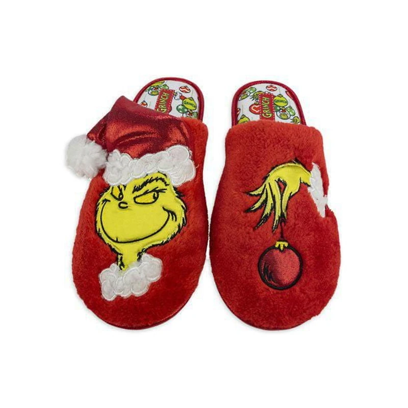 Mules en peluche Grinch pour femmes