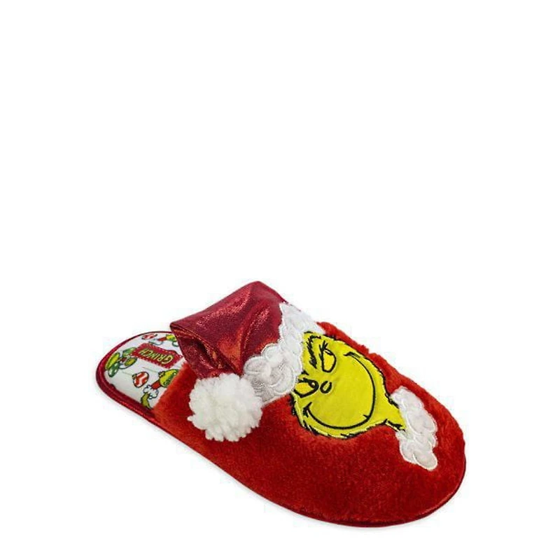 Mules en peluche Grinch pour femmes