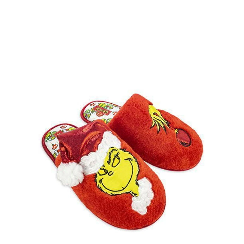 Mules en peluche Grinch pour femmes