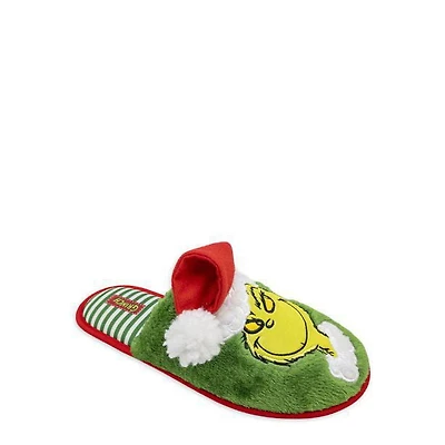 Mens Grinch plush slippers