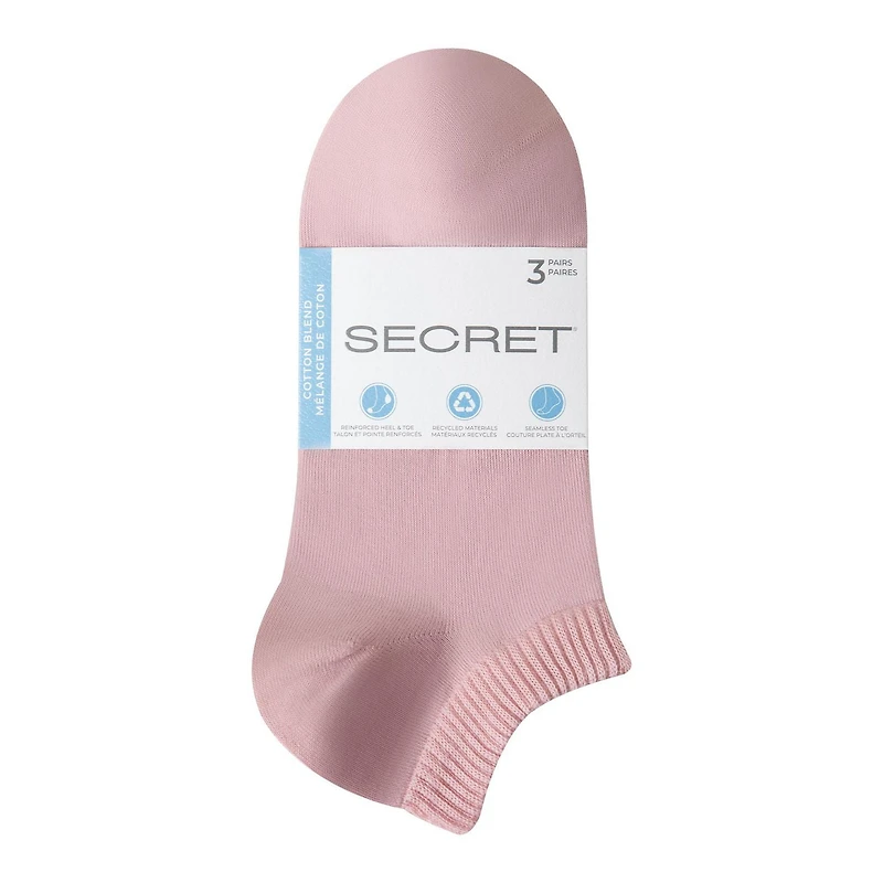 SECRET® Ladies Socks Low Cut 3pr