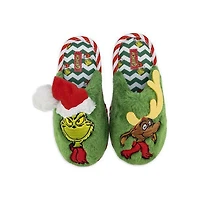 Mules en peluche Grinch pour garçons