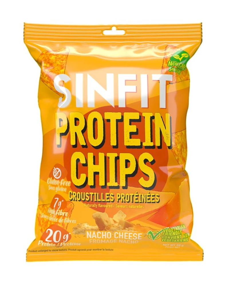 SinFit Croustilles Proteinees - Fromage Nacho 50g Sachet