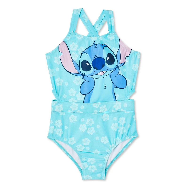 Disney Girls' Stitch Swimsuit 1-Piece