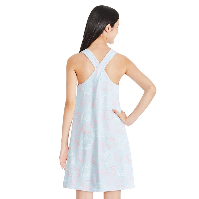 Robe avec motif croisé à l’arrière Hello Kitty pour filles