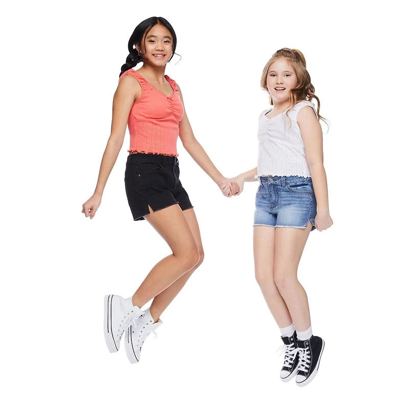 My Sister's Closet Girls' Cap Sleeve Ruched Top