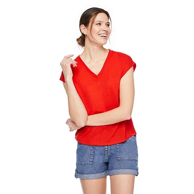 George Women's V-Neckline Dolman Tee