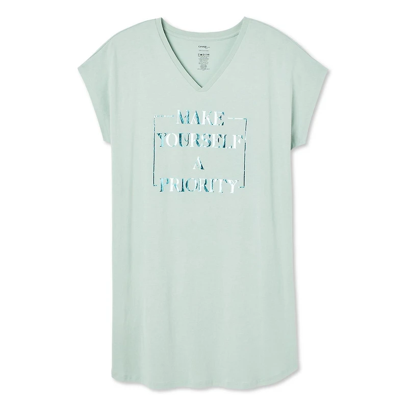George Plus Women's V-Neckline Night Shirt
