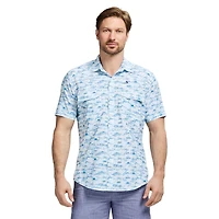 IZOD S/S Sunshield Woven Printed Shirt