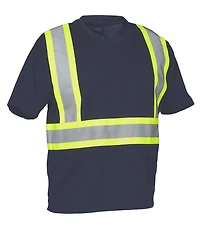 T-shirt de sécurité à manches courtes Forcefield Hi Vis col en V Taille: M - 2TG