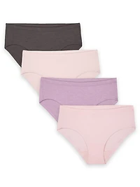 Fruit of the Loom Women's Ultra Soft Modal Hipster Underwear, 4 pack, Sizes: 5 - 8