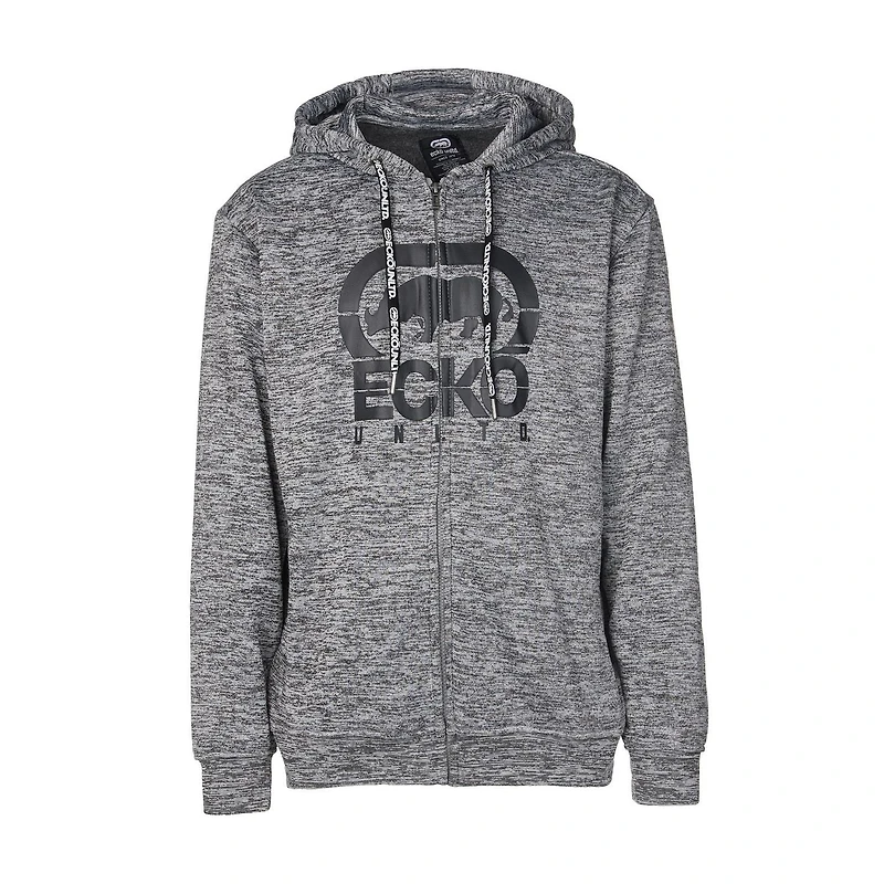 Ecko Unltd. Men Sweatshirt Zips Printed Fz Fleece Hoodie
