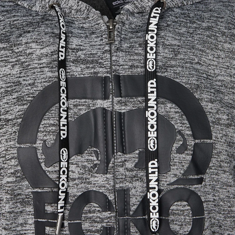Ecko Unltd. Men Sweatshirt Zips Printed Fz Fleece Hoodie