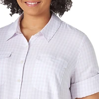 Lee Riders Women's Plus 3/4 Sleeve Woven Shirt