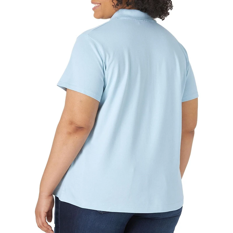 Lee Riders Women's Plus Short Sleeve Knit Polo