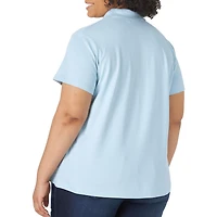 Lee Riders Women's Plus Short Sleeve Knit Polo