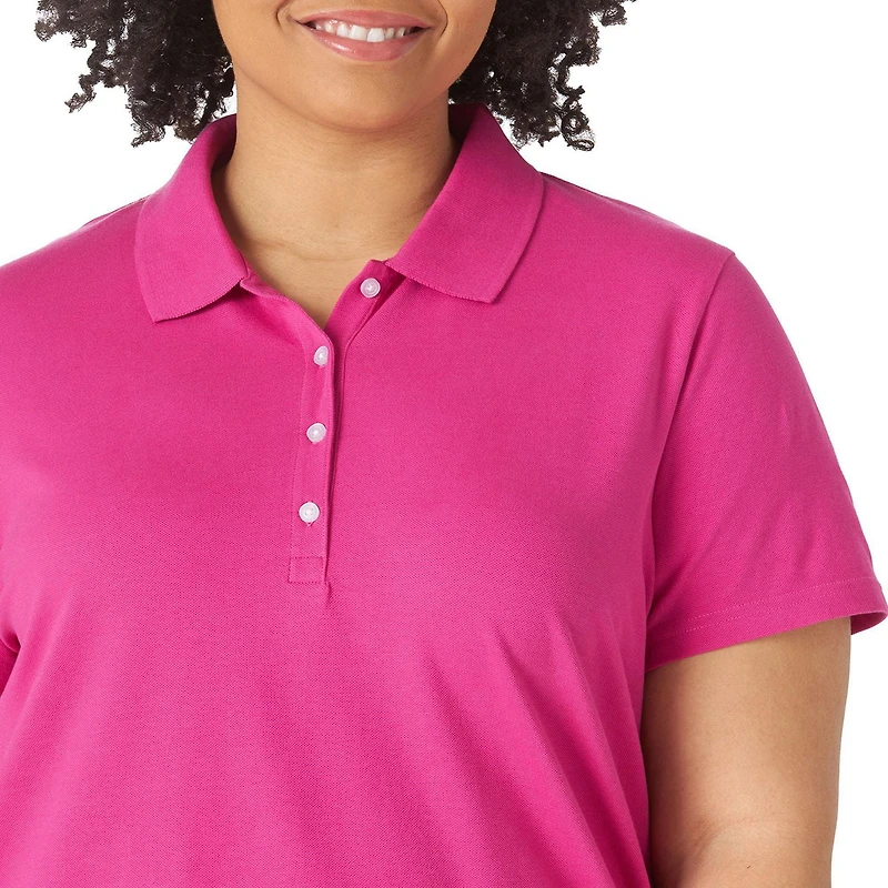 Lee Riders Women's Plus Short Sleeve Knit Polo