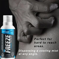 X3 Freeze Cold Therapy Pain Relief | 360 Degree Continuous Spray | For Strains & Sprains, Sore Muscles, Backache, Waist, Shoulder & Neck Pain, and More | Non-Staining | Natural Pain relief, 120ml Spray