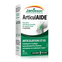Jamieson Joint Relief Capsules, Natural Eggshell Membrane, Clinically Studied Ingredients, with Vitamin D. Supports Bone Health, Stiffness, and Provides Joint Pain Relief in 5 Days, Non-GMO, Gluten-Free, 30 Count, Proudly Canadian, 30 capsules