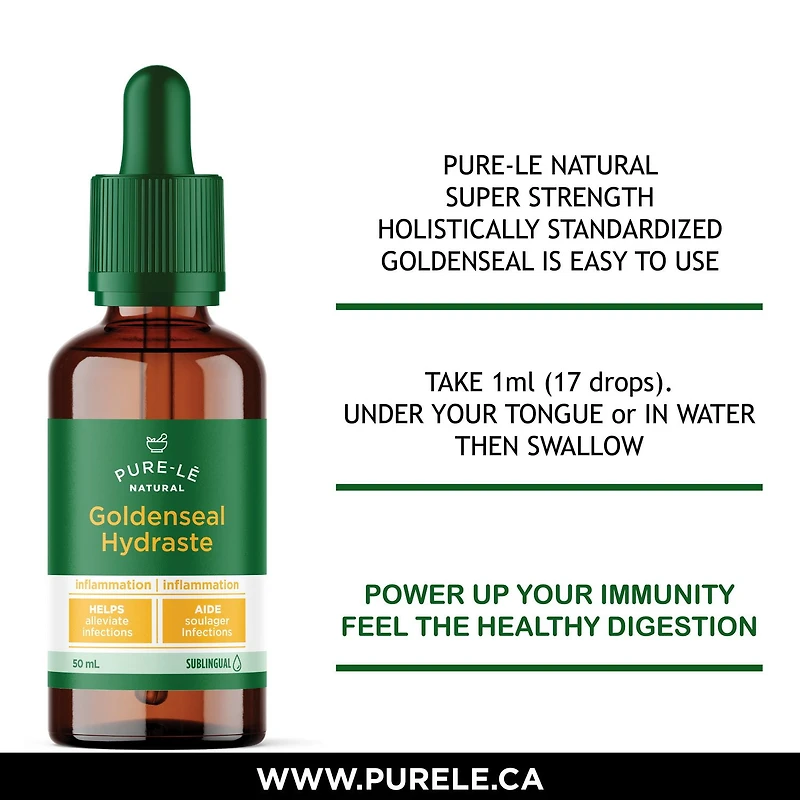 Extrait de racine d'hydraste du Canada Pure-lē Natural