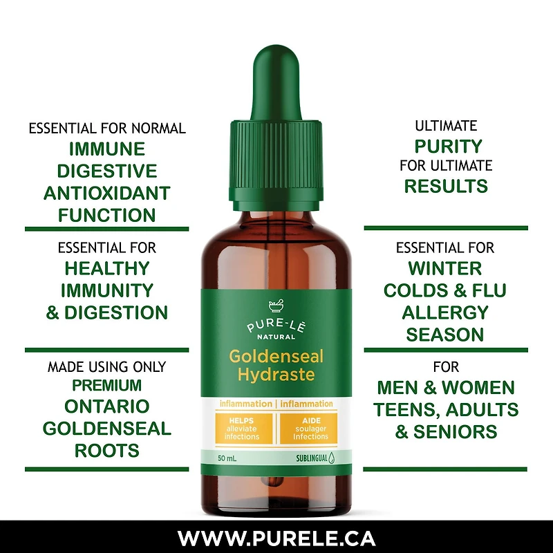 Extrait de racine d'hydraste du Canada Pure-lē Natural
