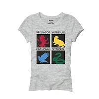 T-shirt à manches courtes Harry Potter House Squares pour fille