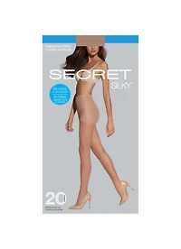 SECRET SILKY® Bas-Culotte Diaphane avec Culotte & Pointe Renforcées - 20 Deniers Taille:  B à D