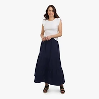 CHAPS SS RUFFLE TEE