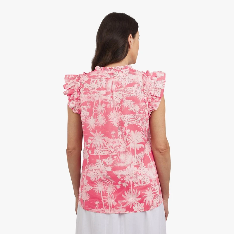 CHAPS RUFFLE TOP