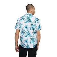 Matix floral print short sleeve button down for men