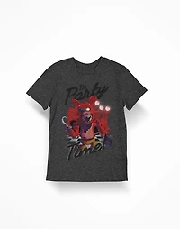 Five Night at Freddy's Boy's basic tee shirt. This boys crew neck tee shirt has short sleeves and a trendy print and