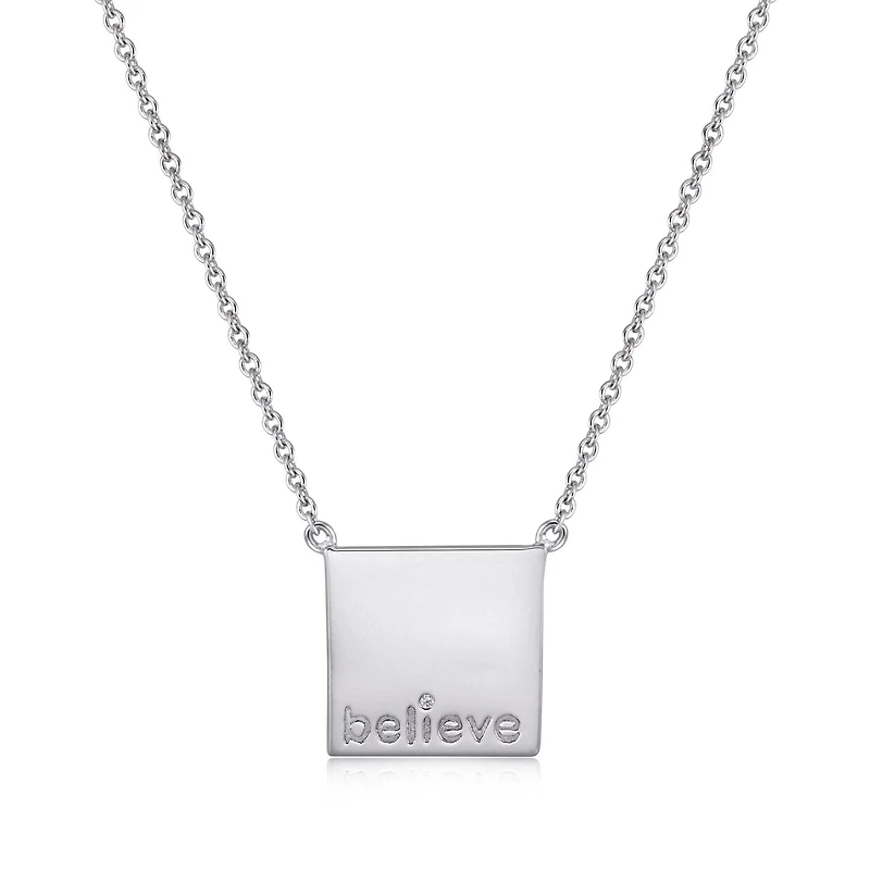 Quintessential Sterling Silver "BELIEVE " Necklace