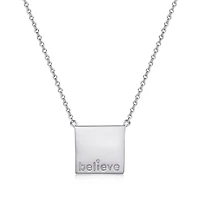 Quintessential Sterling Silver "BELIEVE " Necklace
