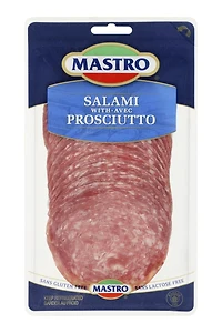 Salami tranché Mastro sans gluten avec Prosciutto 100g