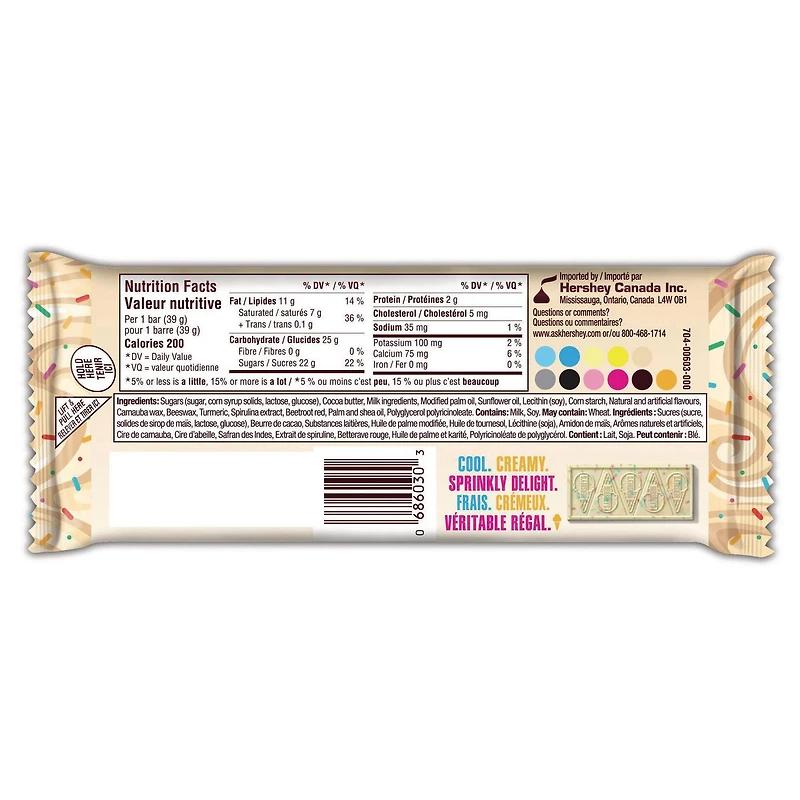 HERSHEY'S Birthday Cake Candy Bars