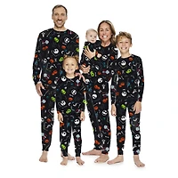 Nightmare Before Christmas Knit Sleep 2 Piece PJ Set - Adults - Ladies, Sizes : 0-3M, 3-6M, 6-12M, 12-18M, 18-24M, 2T, 3T, 4T, 5T, S, M, L, XL, 1X, 2X, 3X, XS(4-5), S(6), M(7/8), L(10/12), S, M, L