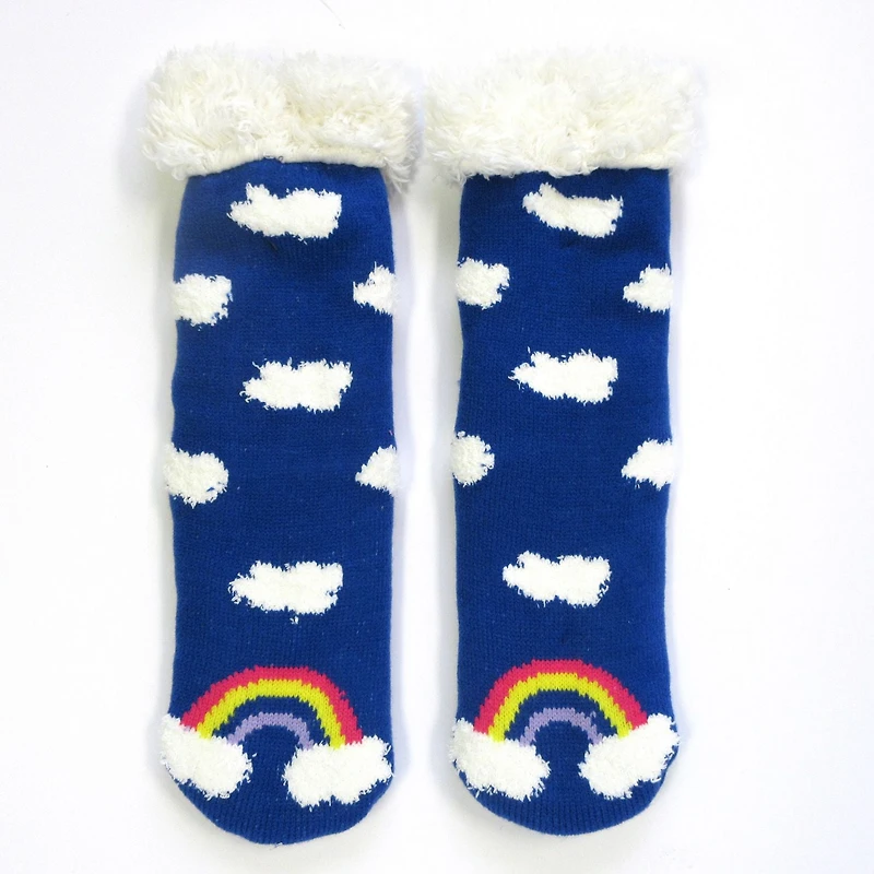 Chaussettes de lecture jeunes filles arc-en-ciel