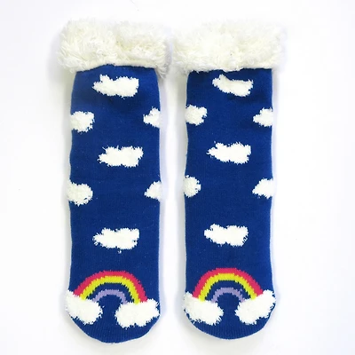 Chaussettes de lecture jeunes filles arc-en-ciel