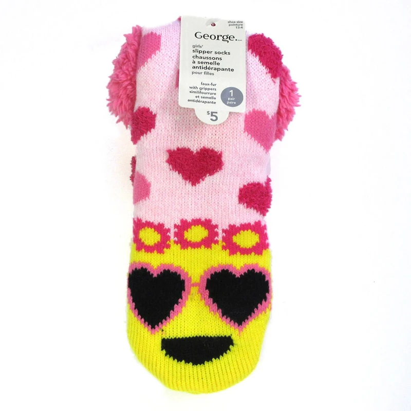 GIRL'S HAPPY FACE 7G  READING SOCKS