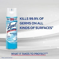 Lysol Disinfectant Spray, Spring Waterfall, Disinfect and Eliminate Odours on Hard Surfaces & Fabrics, 539 g
