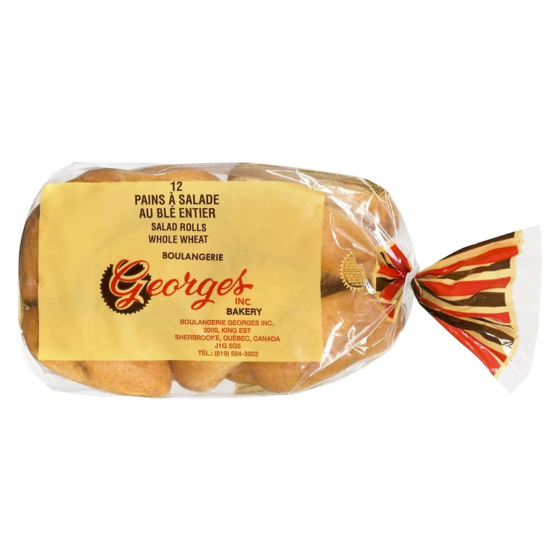 Georges Whole wheat salad rolls, 12 whole wheat dinner rolls