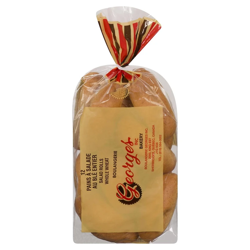 Georges Whole wheat salad rolls, 12 whole wheat dinner rolls