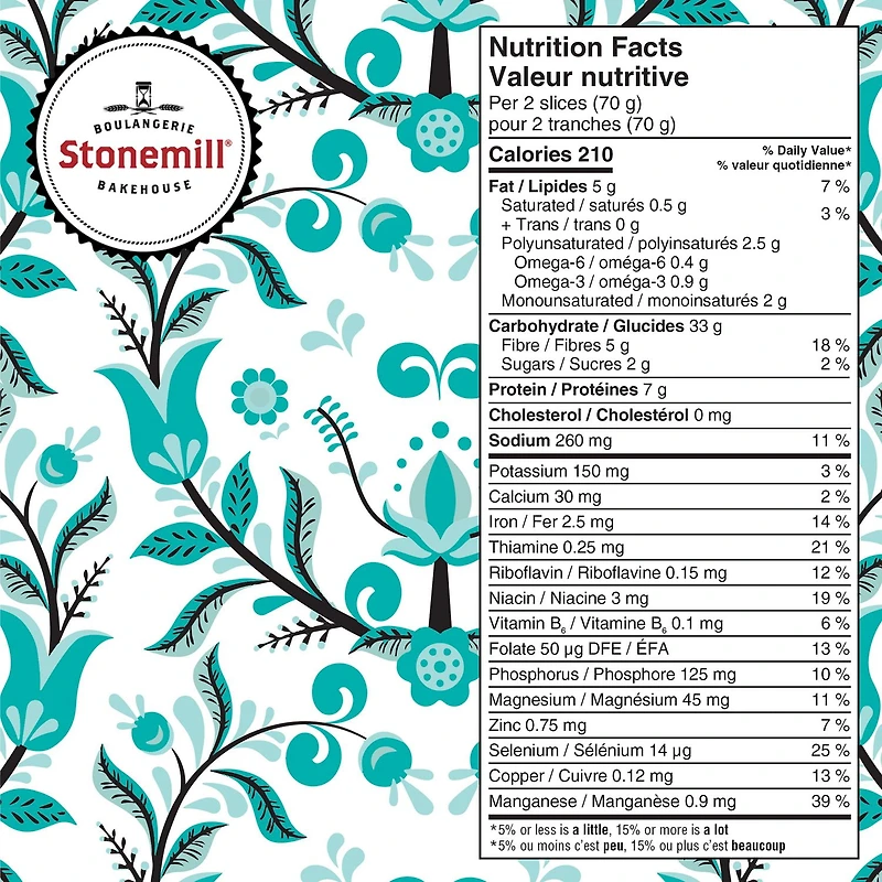 Pain Stonemill au quinoa et au lin