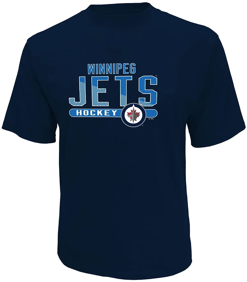 T-shirt classique Jets de Winnipeg de la LNH à encolure ras du cou et à manches courtes pour hommes