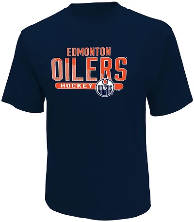 NHL Men's Edmonton Oilers Crew Neck short Sleeve Classic Fit T-Shirt