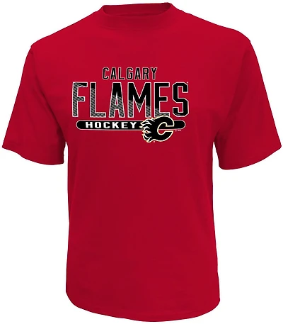 NHL Men's Calgary Flames Crew Neck short Sleeve Classic Fit T-Shirt