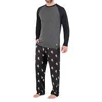 U.S. POLO ASSN. Men's Sleepwear Set Long Sleeve Raglan Top and Soft Sleep Pajama Pant