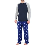 U.S. POLO ASSN. Men's Sleepwear Set Long Sleeve Raglan Top and Soft Sleep Pajama Pant