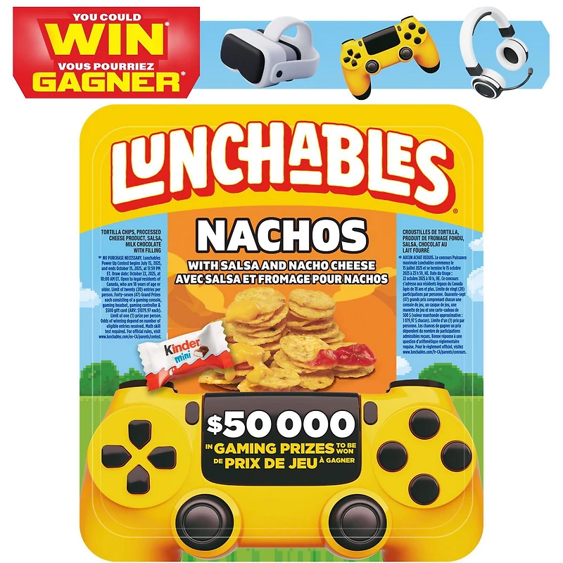 Nachos Avec Trempette Au Fromage Et Salsa, Plateau Nacho avec trempette au fromage et salsa Lunchable